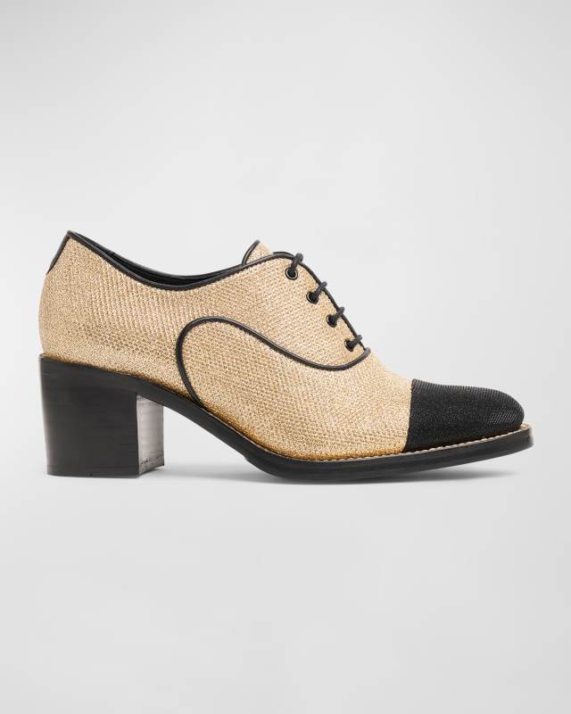 Mrs. Maisel Tricolor Heeled Loafers